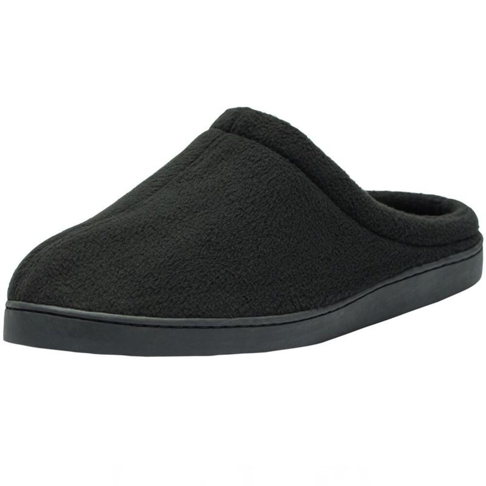 Alpine Swiss Mens Memory Foam Fleece Clog Slippers Wide Warm Slip On House Shoes